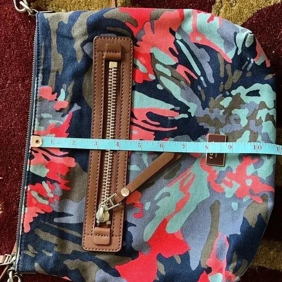 FOSSIL Women's Dawson Crossbody Bag Floral Canvas Camouflage Purse - Picture 13 of 14